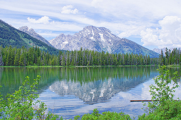 Mt. Moran and String Lake  Grand Teton N.P.